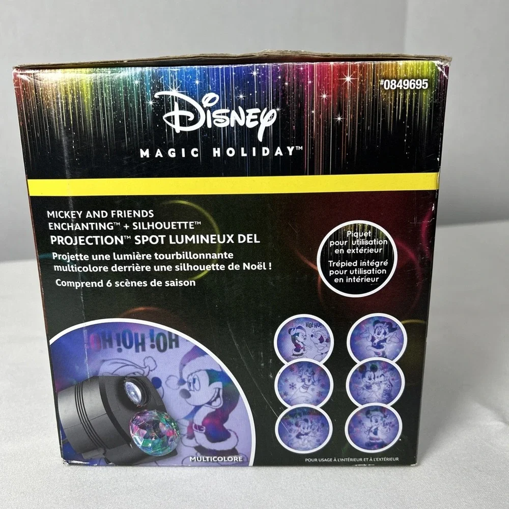 Disney Magic Holiday Mickey & Friends LED Projection Swirling Spotlight 1262